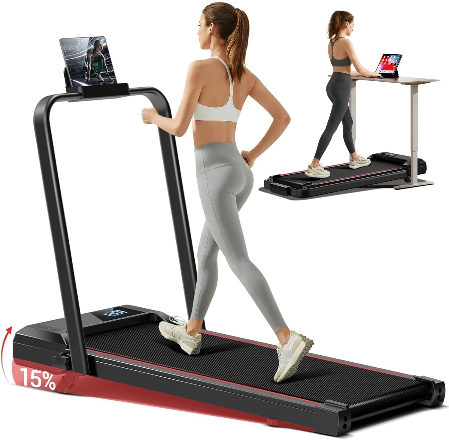 3-in-1 Laufband - Laufen + Gehen + Schreibtisch